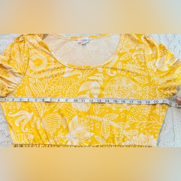 LuLaRoe Yellow White Sundress Midi Casual - Picture 6 of 9